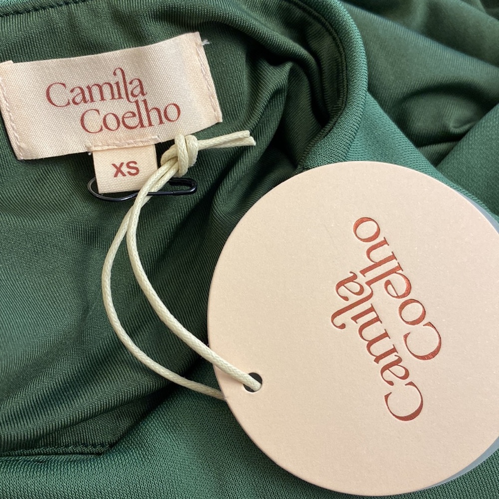 Camila Coelho | NEW Blake Asymmetrical Crop Top in Basil Green Size XS - Picture 8 of 9